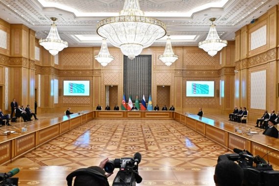 Azərbaycan Prezidenti İlham Əliyev Aşqabadda rəsmi qəbulda iştirak edib