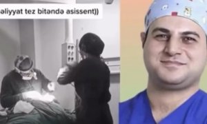 Məşhur cərrah Elnur Mehrəlinin ağır əməliyyatı zamanı  asissenti qeyri-etik rəqs etdi - ŞOK VİDEO